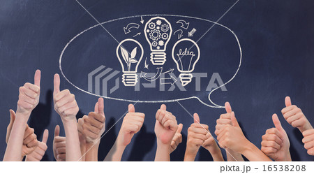 Composite image of group of hands giving thumbs up Composite image of group of hands giving thumbs up 16538208
