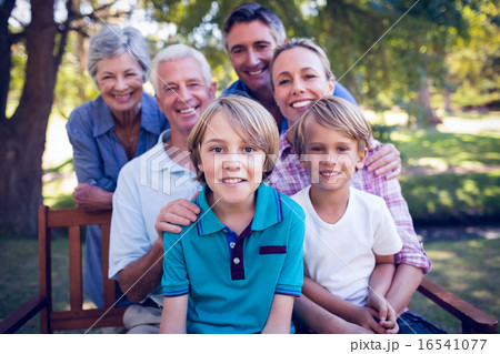 Happy family in the park 16541077