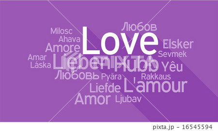 LOVE in different languages, word tag cloud 16545594