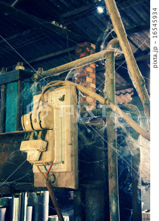 power outlet, shutdown state, bankrupt concept 16545934