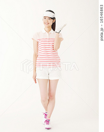 ゴルフウェアを着た女性　案内 16546863