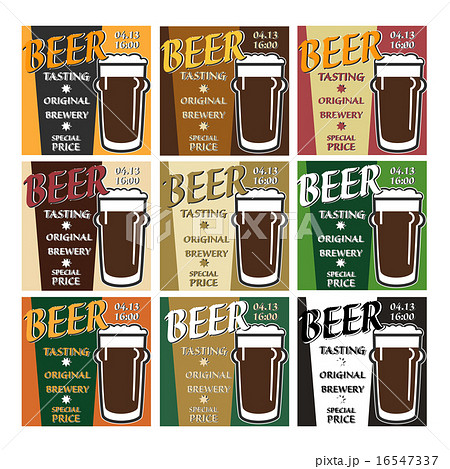vector set design beer tasting with special offer 16547337