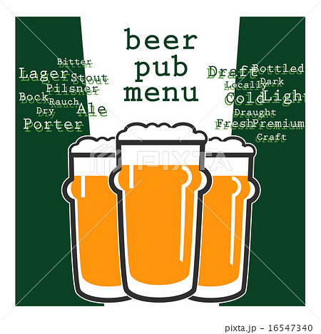 vector pub beer menu with typing themes about beer 16547340