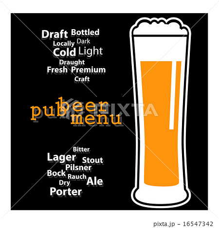 vector pub beer menu with typing themes about beer 16547342