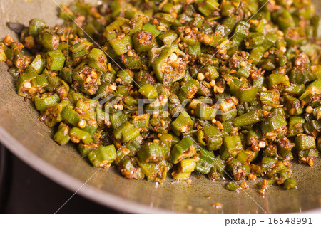 fried masala bhindi or ladyfinger, home made fried masala bhindi or ladyfinger, home made 16548991