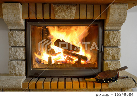burning wood in fireplace burning wood in fireplace 16549684
