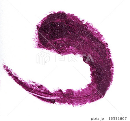 Purple color lipstick stroke on white paper 16551607