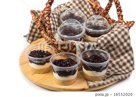 blueberry cheesecake in plastic package blueberry cheesecake in plastic package 16552020