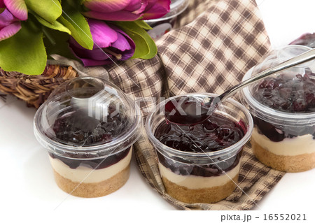 blueberry cheesecake in plastic package blueberry cheesecake in plastic package 16552021