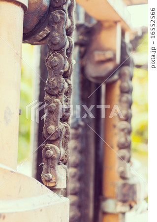 Yellow old folk lift truck - Instagram filter 16552566