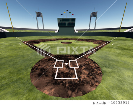 ベースボールパーク 野球場 Baseball Parkのイラスト素材
