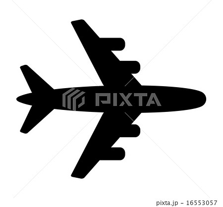 飛行機のシルエットのイラスト素材 16553057 Pixta