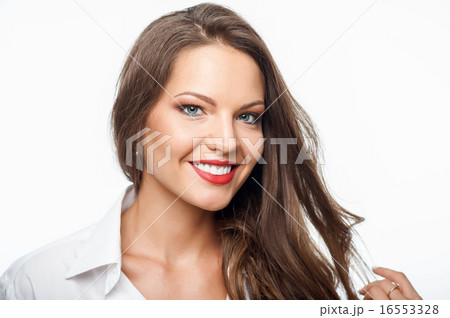 Attractive young woman is expressing her positive emotions 16553328