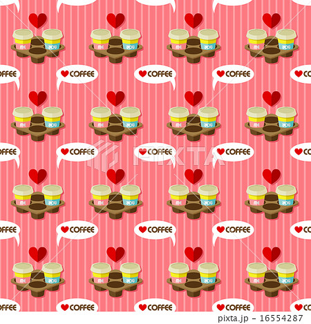 take away hot coffee cups seamless pattern 16554287