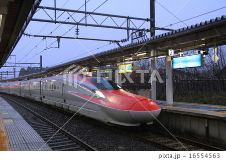 雨の田沢湖駅に停車中のこまち 雨の田沢湖駅に停車中のこまち 16554563