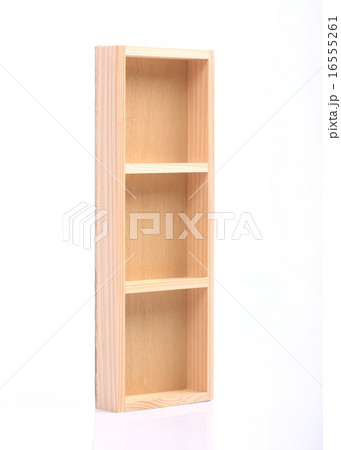 wood shelves isolated on white background 16555261