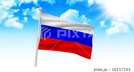 ロシア　 国旗　背景  16557203