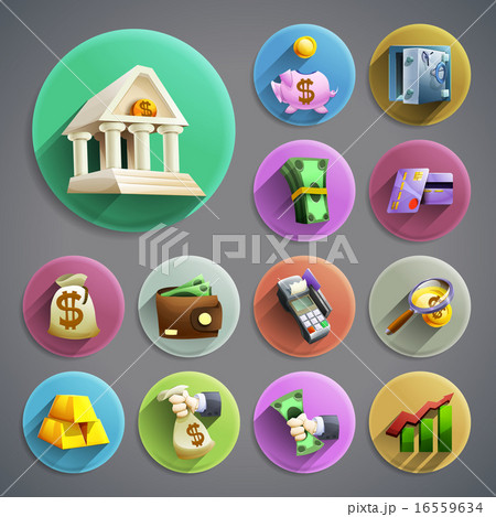 Banking icons set 16559634