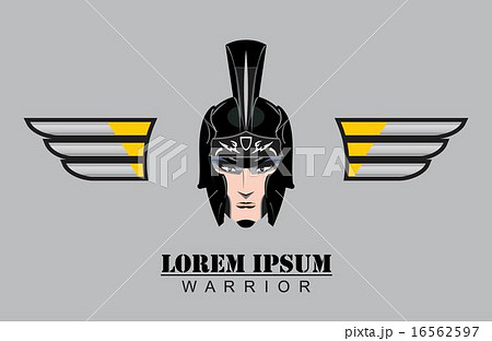 Isolated young warrior head. young gladiator. 16562597