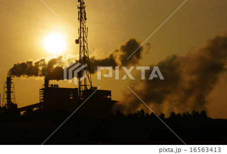 Polluted environment from factory, industrial zone 16563413