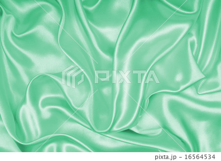 Smooth elegant green silk or satin texture  16564534