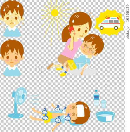 熱中症　子供　救急車　応急処置 16566139