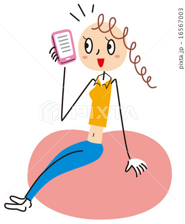 モバイルで楽しむ女性 16567003