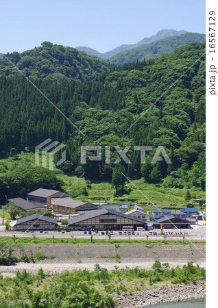 信州　北小谷　国道１４８号　道の駅「おたり」　施設拡大 16567129