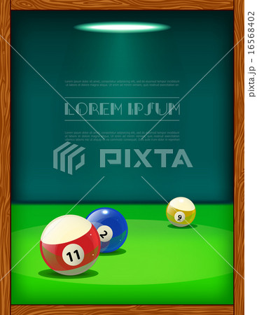 Cool billiard poster with colorful balls 16568402