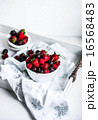 Mix of berries on white rustic background 16568483