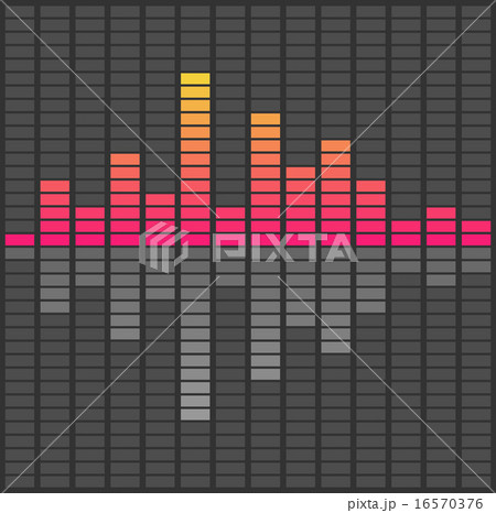 Abstract sound waves equalizer. Audio pulse music 16570376