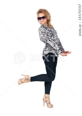 portrait of beautiful blonde woman with spectacles portrait of beautiful blonde woman with spectacles 16570597