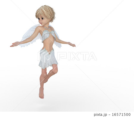 可愛い天使　デフォルメ　perming3DCGイラスト素材 16571500