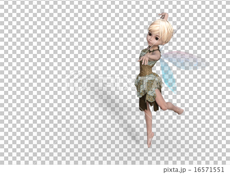 可愛い妖精　デフォルメ　perming3DCGイラスト素材 16571551