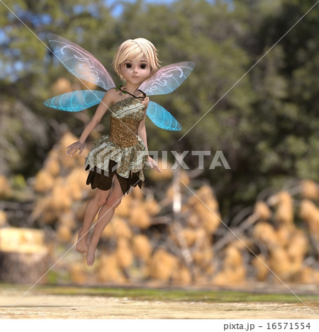 可愛い妖精　デフォルメ　perming3DCGイラスト素材 16571554