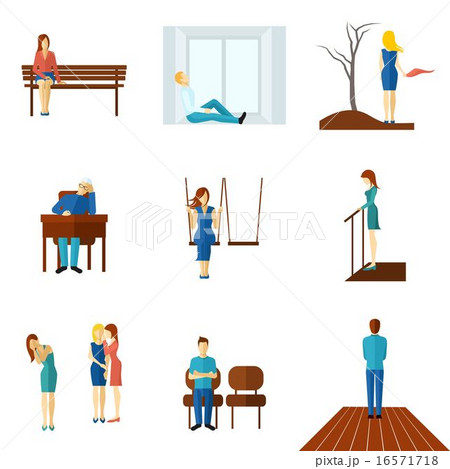 lonely person clip art