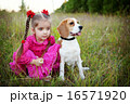 girl with dog 16571920