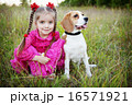 girl with dog 16571921