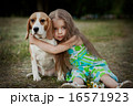 girl with dog 16571923