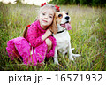 girl with dog 16571932