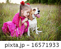 girl with dog 16571933