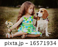 girl with dog 16571934