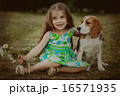 girl with dog 16571935