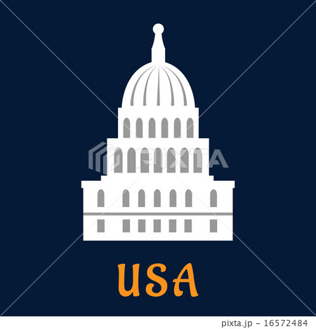 United States Capitol flat symbol 16572484