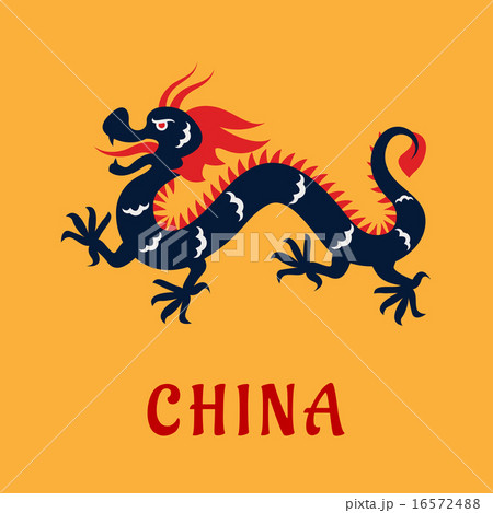 Traditional chinese dragon in flat style 16572488