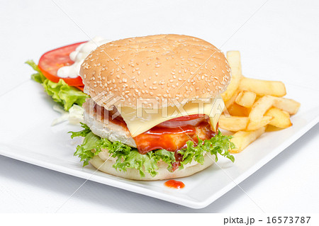 American cheese burger 16573787