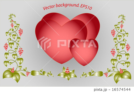 Decorative colorful floral hearts. EPS10 vector illustration 16574544