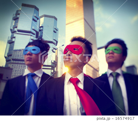 Businessmen Corporate Superhero City Concept 16574917