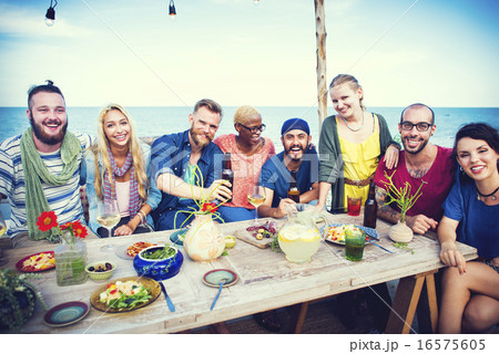 Diverse Beach Summer Party Roof Top Fun Concept Diverse Beach Summer Party Roof Top Fun Concept 16575605