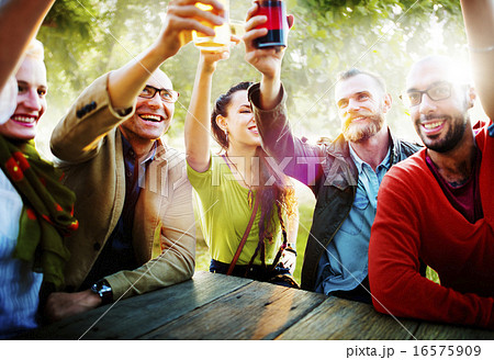 Diverse People Friends Hanging Out Drinking Concept Diverse People Friends Hanging Out Drinking Concept 16575909